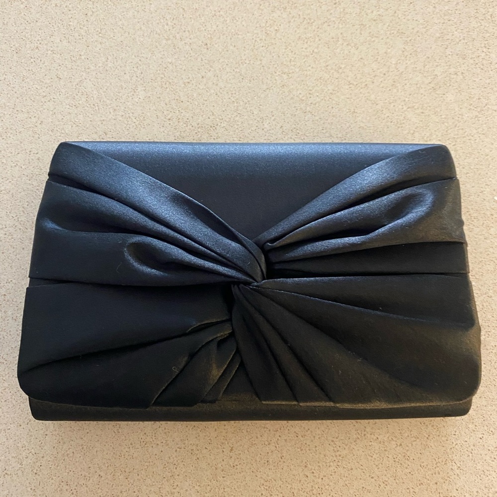 Jessica McClintock satin pouch/ clutch with strap